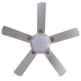 Indoor Ceiling Fan Light Fixtures - FINXIN Remote LED 48 Brushed Nickel Ceiling Fans For Bedroom,Living Room,Dining Room Including Motor,Remote Switch (5-Blades)