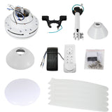 Kopolom Indoor Ceiling Fan Light Fixtures - White Remote LED 56 Ceiling Fans for Bedroom,Living Room,Dining Room Including Motor,5-Blades,Remote Switch
