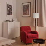 Floor Lamp for Living Room, Modern Standing Lamp with Hanging Drum Shade, Thickened Tall Pole Lamp for Office with Pull Chain and Floor Switch(Crystal)