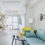 Floor Lamp for Living Room, Modern Standing Lamp with Hanging Drum Shade, Thickened Tall Pole Lamp for Office with Pull Chain and Floor Switch(Crystal)