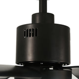 Kopolom Indoor Ceiling Fan Light Fixtures -Black Remote LED 52 Ceiling Fans for Bedroom,Living Room,Dining Room Including Motor,3-Blades,Remote Switch