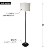Floor Lamp for Living Room, Modern Standing Lamp with Hanging Drum Shade, Thickened Tall Pole Lamp for Office with Pull Chain and Floor Switch(Crystal)