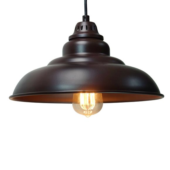Barn Pendant Lights, 1-Light Hanging Light for Kitchen Dining Table Oil-Rubbed Bronze 12