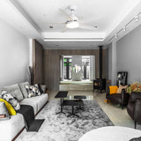 Indoor Ceiling Fan Light Fixtures - FINXIN White Remote LED 52 Ceiling Fans For Bedroom,Living Room,Dining Room Including Motor,5-Blades,Remote Switch (5-Blades)